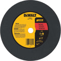 DeWALT Cut-Off Wheel: Type 1 (01/41), 12 Dia, 7/64" Thick, 1" Hole, Aluminum Oxide - 24 Grit, 5000 RPM, Reinforced, 1 per Pack