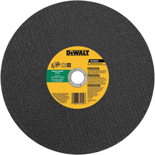DeWALT Cut-Off Wheel: Type 1 (01/41), 14 Dia, 1/8" Thick, 20.000 mm Hole, Silicon Carbide - 24 Grit, 5500 RPM, Reinforced, 1 per Pack