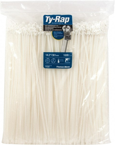Thomas & Betts - Cable Tie: 14.2" Long, Natural, Nylon, Standard | MSC Industrial Supply Co.