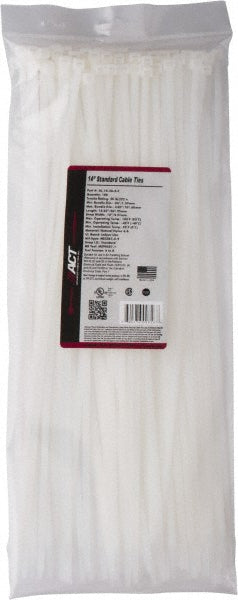 Value Collection - Cable Tie: 14.25" Long, Natural, Nylon, Standard | MSC Industrial Supply Co.