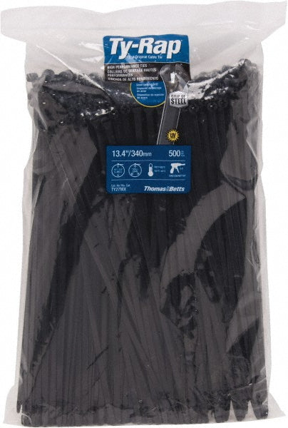 Thomas & Betts - Cable Tie: 13.4" Long, Black, Nylon, Standard | MSC Industrial Supply Co.