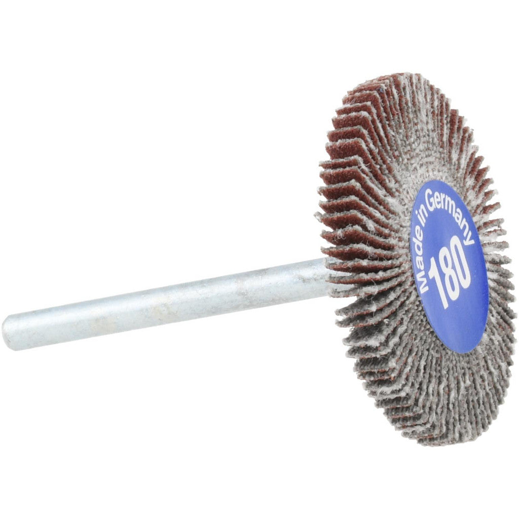 Value Collection - Mounted Flap Wheel: 1-3/16" Dia, 1/8" Face Width, 180 Grit, Aluminum Oxide | MSC Industrial Supply Co.