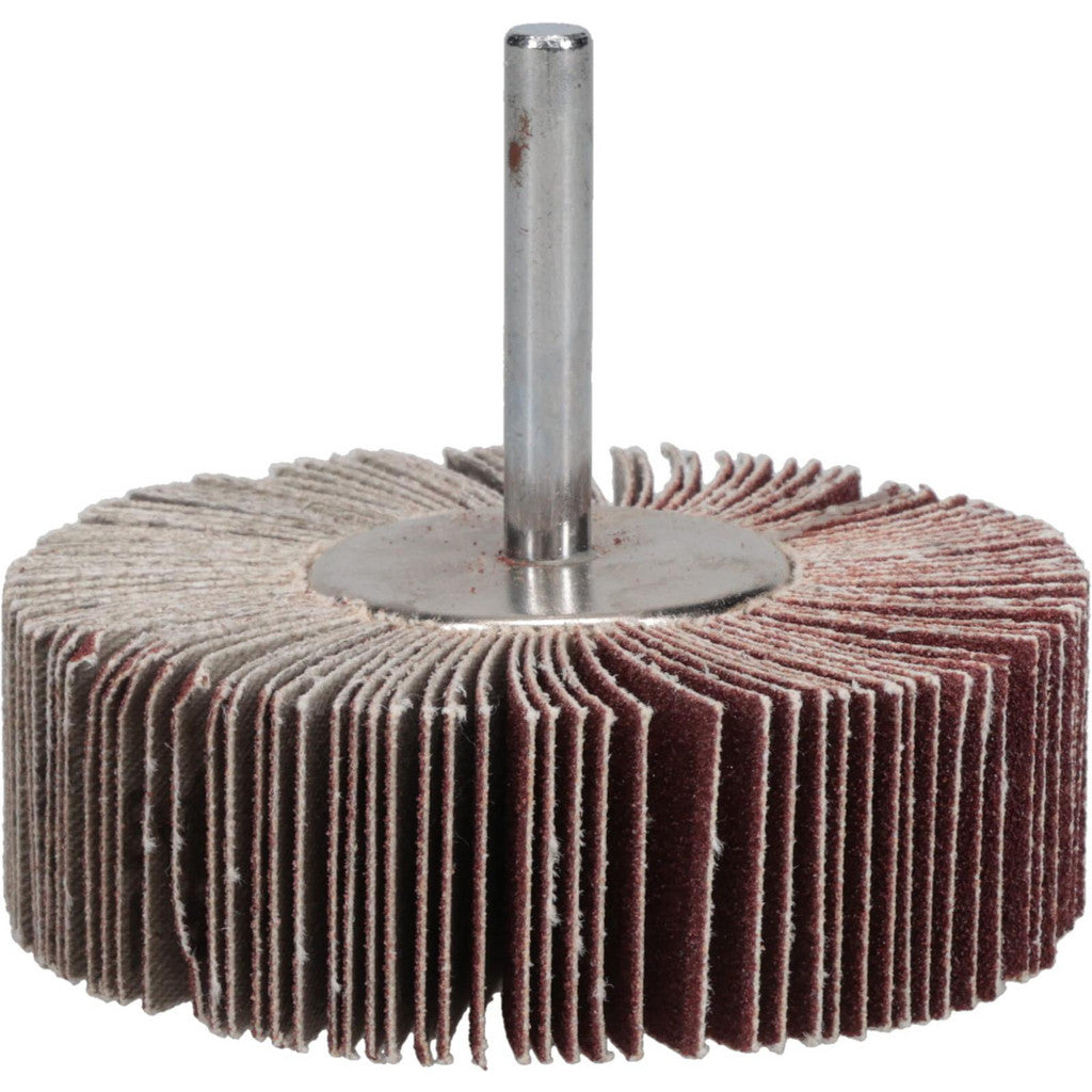Value Collection - Mounted Flap Wheel: 3" Dia, 1" Face Width, 120 Grit, Aluminum Oxide | MSC Industrial Supply Co.
