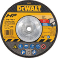 DeWALT Depressed-Center Wheel: Type 27, 7" Dia, 1/8" Thick, 5/8-11 Hole, Aluminum Oxide - 24 Grit, Resinoid Bond, 8700 Max RPM, Use with Angle Grinder