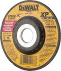 DeWALT Depressed-Center Wheel: Type 27, 4-1/2" Dia, 1/8" Thick, 7/8" Hole, Zirconia Alumina - 24 Grit, Resinoid Bond, 13300 Max RPM, Use with Angle Grinder