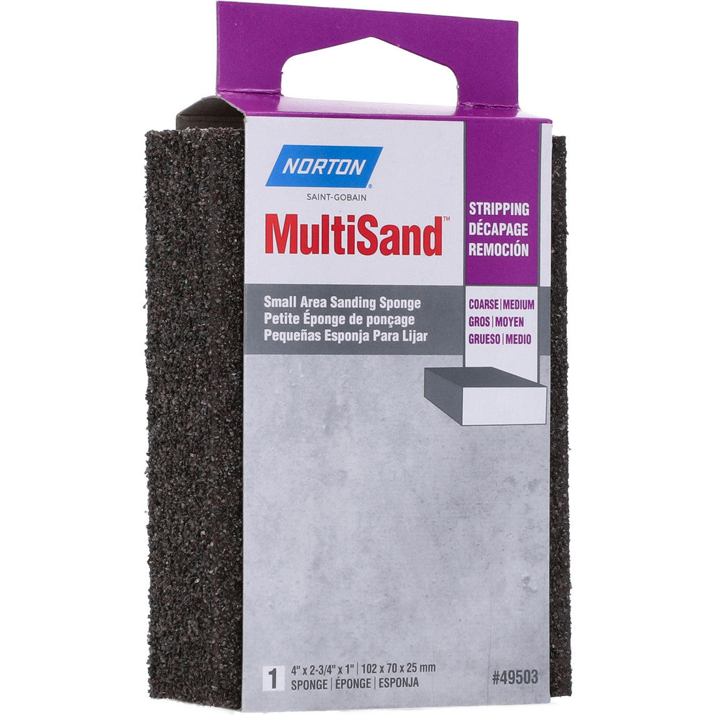 Norton - Sanding Sponges: Abrasive Material: Aluminum Oxide; Double-sided: Yes; Grit: 60/80 | MSC Industrial Supply Co.