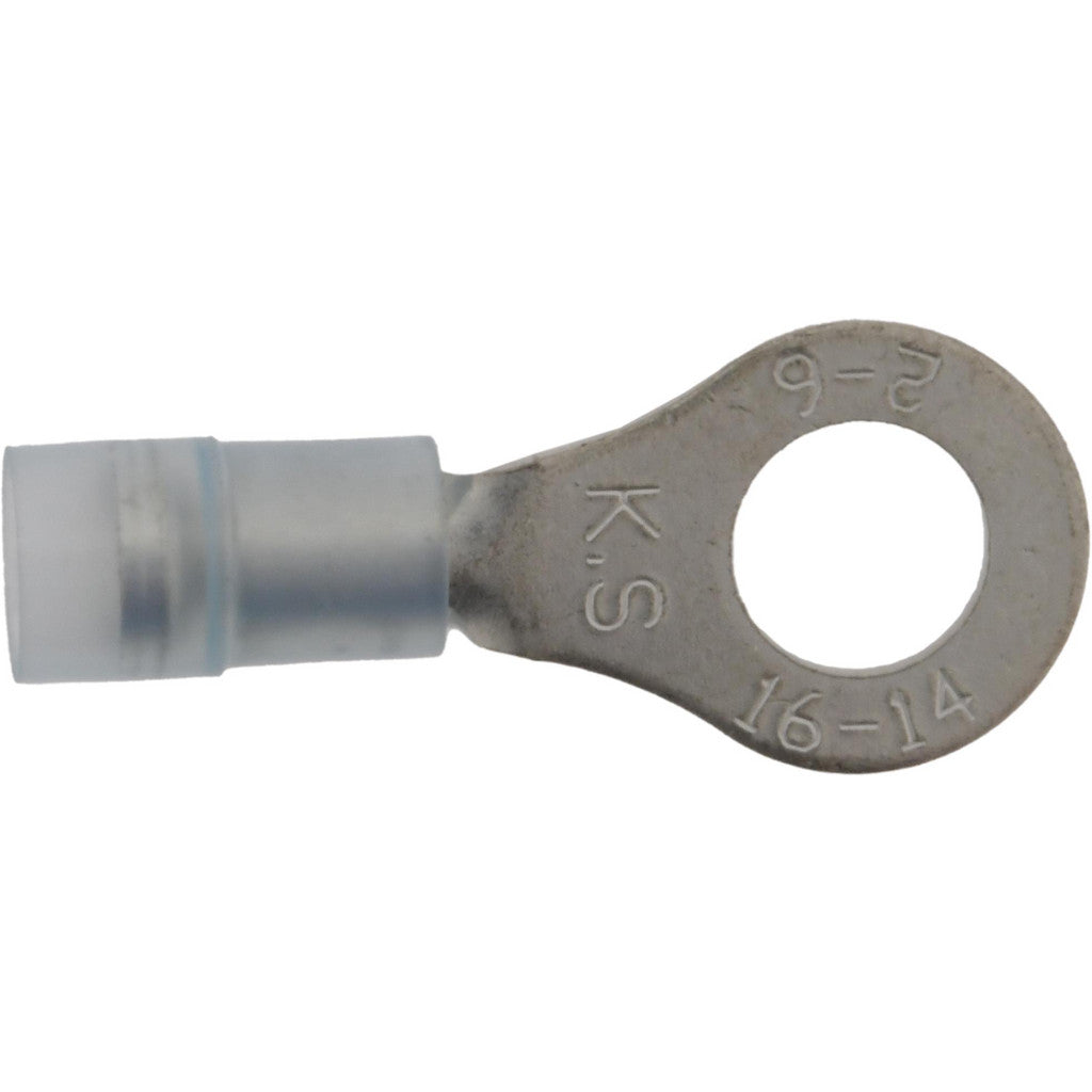Value Collection - Circular Ring Terminal: 16 to 14 AWG, Crimp Connection, Partially Insulated | MSC Industrial Supply Co.