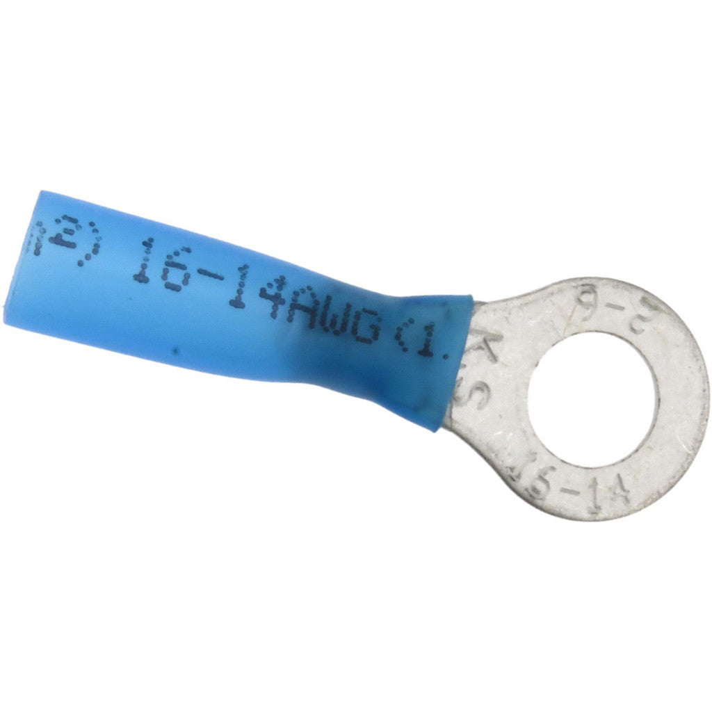 Value Collection - Circular Ring Terminal: 16 to 14 AWG, Crimp Connection, Partially Insulated | MSC Industrial Supply Co.