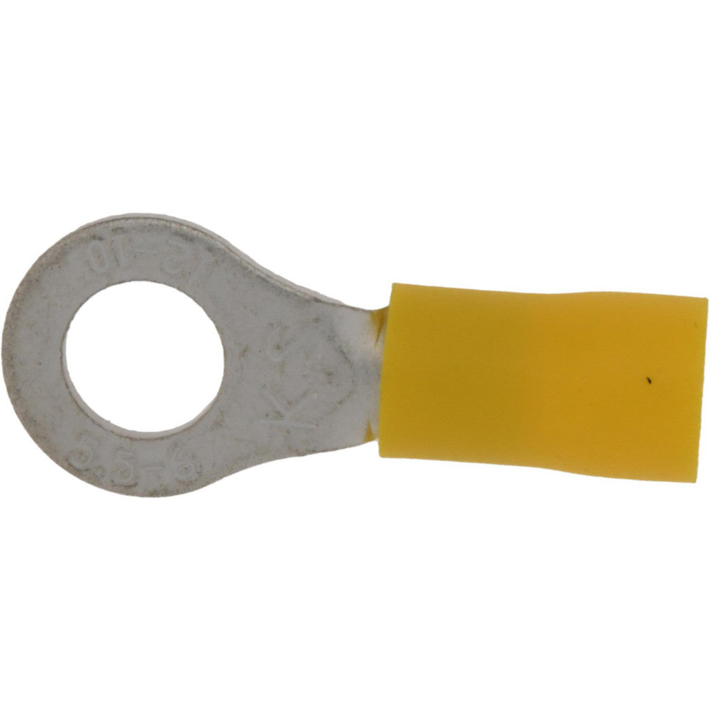 Value Collection - Circular Ring Terminal: 12 to 10 AWG, Crimp Connection, Partially Insulated | MSC Industrial Supply Co.