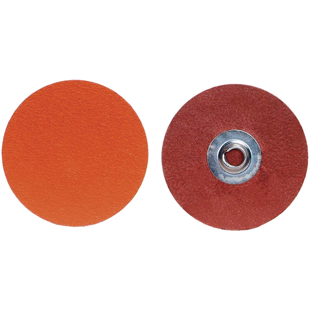 Norton - Quick-Change Disc: Type S, 3" Dia, 50 Grit, Premium Ceramic Alumina, Coated | MSC Industrial Supply Co.