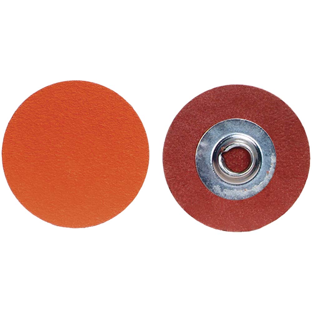 Norton - Quick-Change Disc: Type S, 2" Dia, 50 Grit, Premium Ceramic Alumina, Coated | MSC Industrial Supply Co.