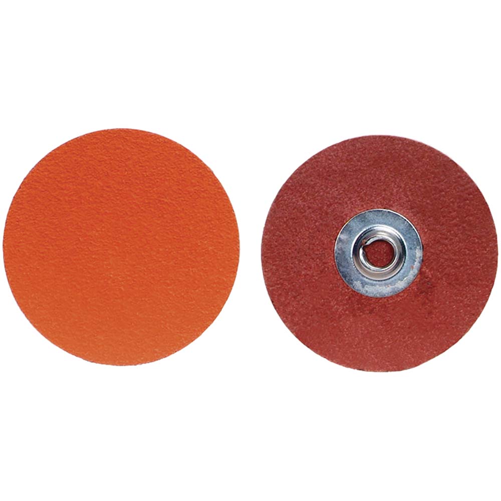 Norton - Quick-Change Disc: Type S, 3" Dia, 60 Grit, Premium Ceramic Alumina, Coated | MSC Industrial Supply Co.