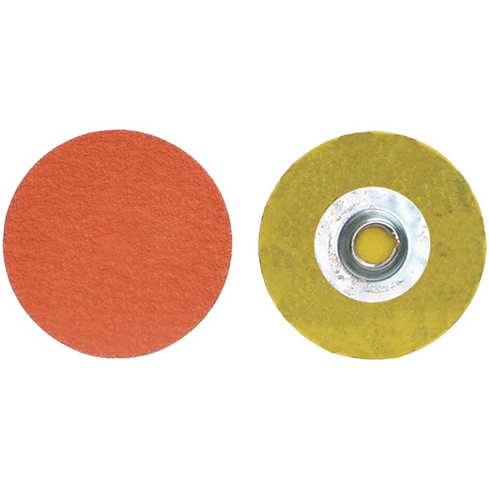 Norton - Quick-Change Disc: Type S, 2" Dia, 100 Grit, Premium Ceramic Alumina, Coated | MSC Industrial Supply Co.