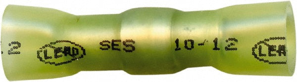 Value Collection - Butt Splice Terminal: Crimp-On, Yellow, 12/10 AWG, Heat Shrink & Polyolefin | MSC Industrial Supply Co.