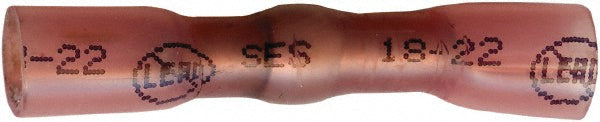 Value Collection - Butt Splice Terminal: Crimp-On, Red, 22/18 AWG, Heat Shrink & Polyolefin | MSC Industrial Supply Co.