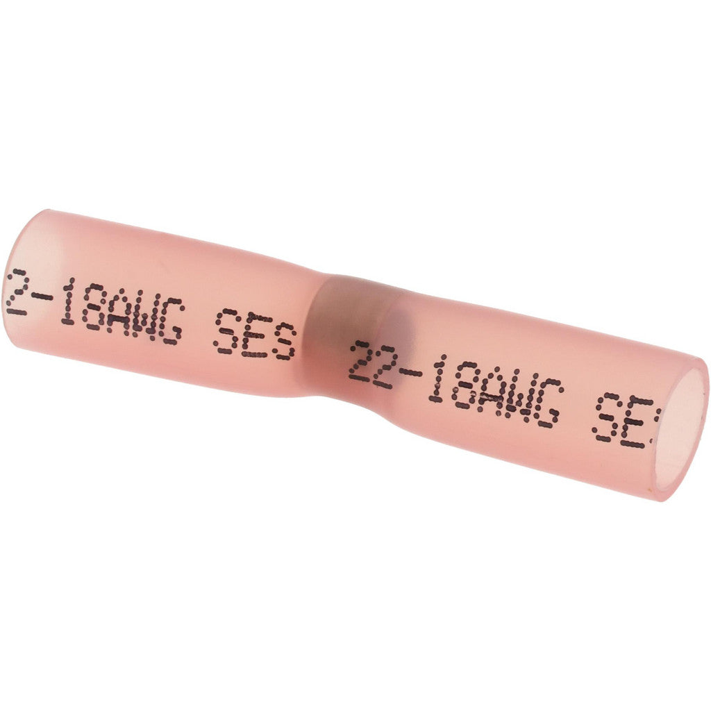 Value Collection - Butt Splice Terminal: Solder, Red, 22/18 AWG, Heat Shrink & Polyolefin | MSC Industrial Supply Co.