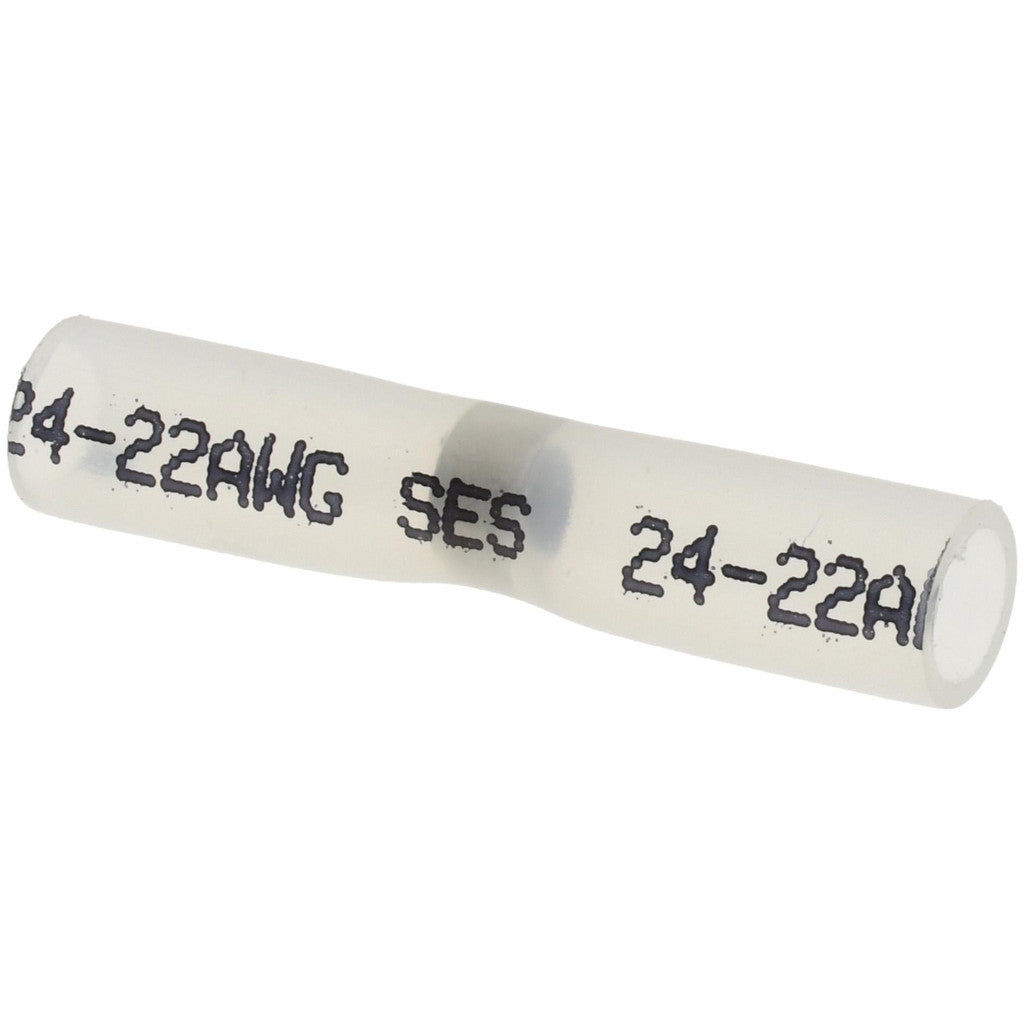 Value Collection - Butt Splice Terminal: Solder, Clear, 24/22 AWG, Heat Shrink & Polyolefin | MSC Industrial Supply Co.