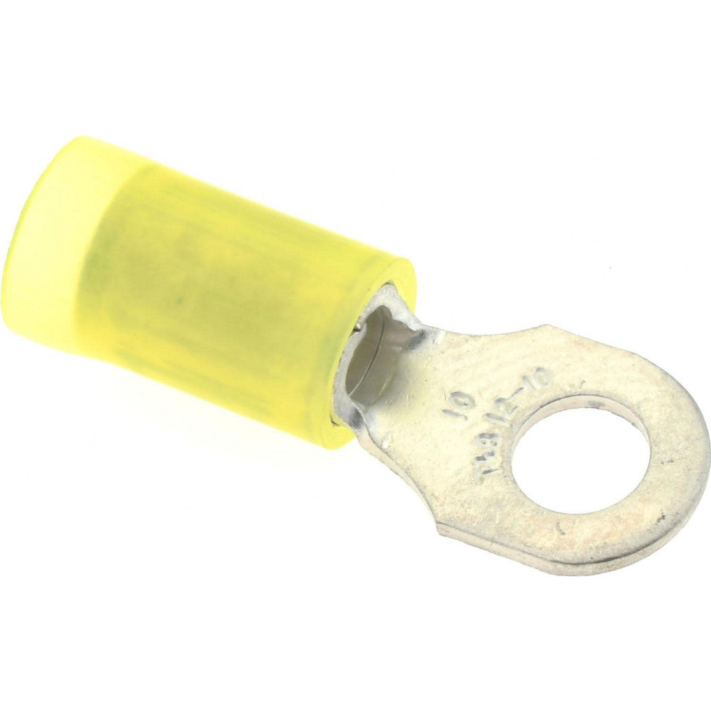 Value Collection - D-Shaped Ring Terminal: 12 to 10 AWG, Crimp Connection, Partially Insulated | MSC Industrial Supply Co.