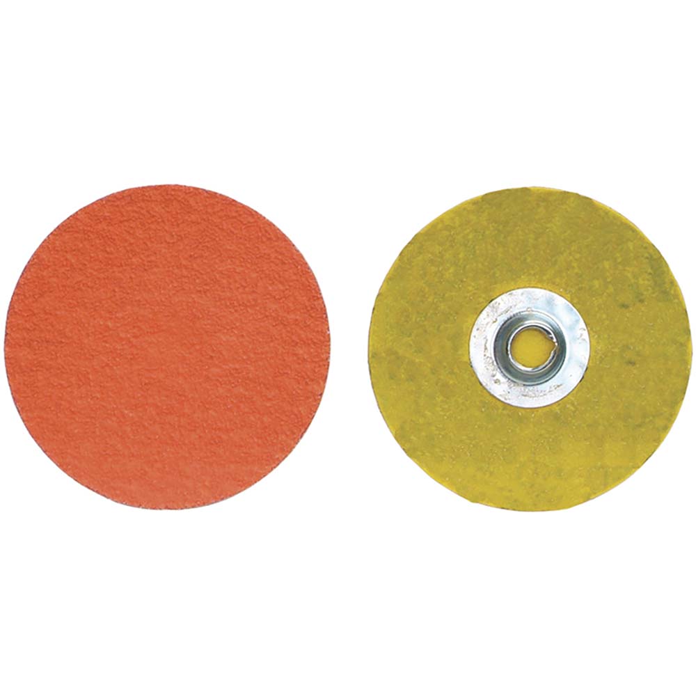 Norton - Quick-Change Disc: Type S, 3" Dia, 100 Grit, Premium Ceramic Alumina, Coated | MSC Industrial Supply Co.