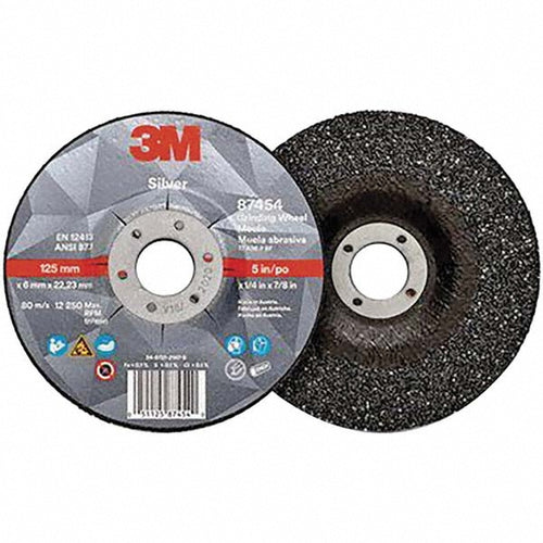 3M - Depressed-Center Wheel: Type 27, 5" Dia, 1/4" Thick, 7/8" Hole, Ceramic | MSC Industrial Supply Co.