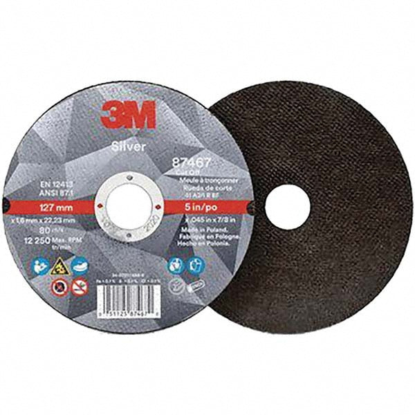 3M - Cut-Off Wheel: 5 Dia, 0.0450" Thick, 7/8" Hole, Ceramic | MSC Industrial Supply Co.