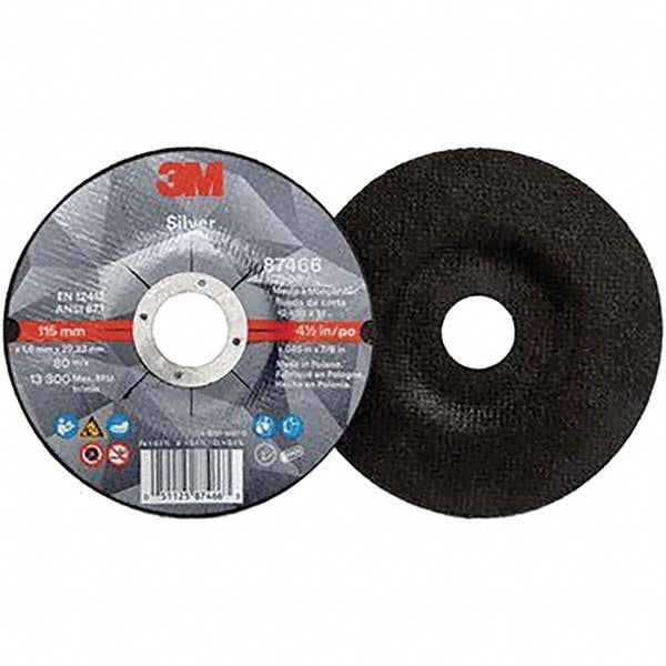 3M - Depressed-Center Wheel: Type 27, 4-1/2" Dia, 0.0450" Thick, 7/8" Hole, Ceramic | MSC Industrial Supply Co.