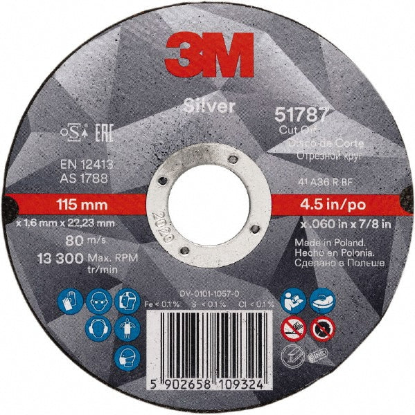 3M - Cut-Off Wheel: 3 Dia, 0.0350" Thick, 1/4" Hole, Ceramic | MSC Industrial Supply Co.