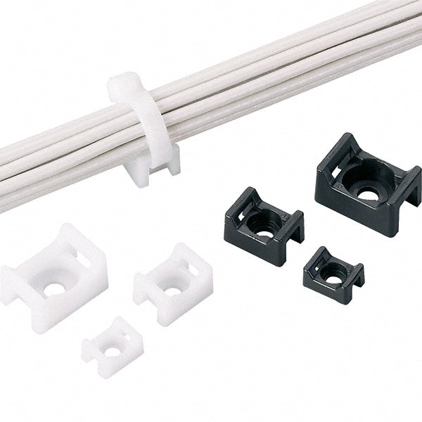Panduit - Natural (Color), Nylon, One-Piece Cable Tie Cradle Mounting Base | MSC Industrial Supply Co.
