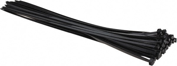 Thomas & Betts - Cable Tie: 24" Long, Black, Nylon, Standard | MSC Industrial Supply Co.