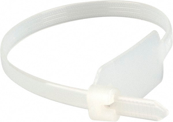 Thomas & Betts - Cable Tie: 7.1" Long, Natural, Nylon, Identification Flag Marker | MSC Industrial Supply Co.