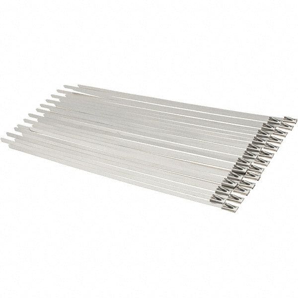 PRO-SOURCE - Cable Tie: 7.9" Long, Natural, Stainless Steel, Standard | MSC Industrial Supply Co.