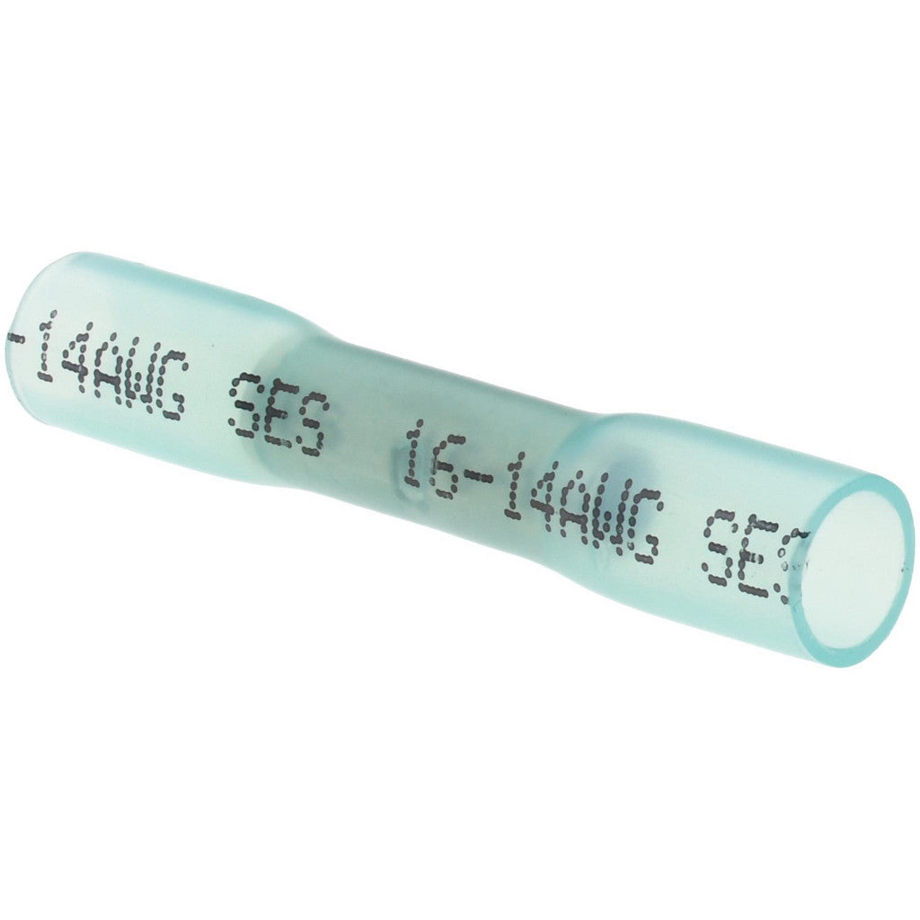 Value Collection - Butt Splice Terminal: Crimp-On, Blue, 16/14 AWG, Fully Insulated, Heat Shrink & Polyolefin | MSC Industrial Supply Co.
