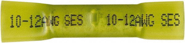 Value Collection - Butt Splice Terminal: Crimp-On, Yellow, 12/10 AWG, Fully Insulated, Heat Shrink & Polyolefin | MSC Industrial Supply Co.
