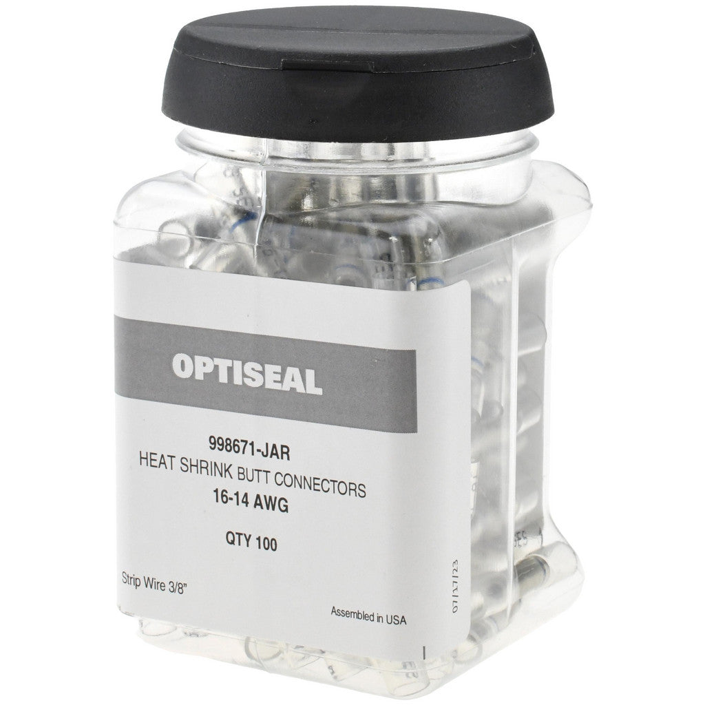 Value Collection - Butt Splice Terminal: Crimp-On, Clear, 16/14 AWG, Fully Insulated, Heat Shrink & Ionic Polymer | MSC Industrial Supply Co.
