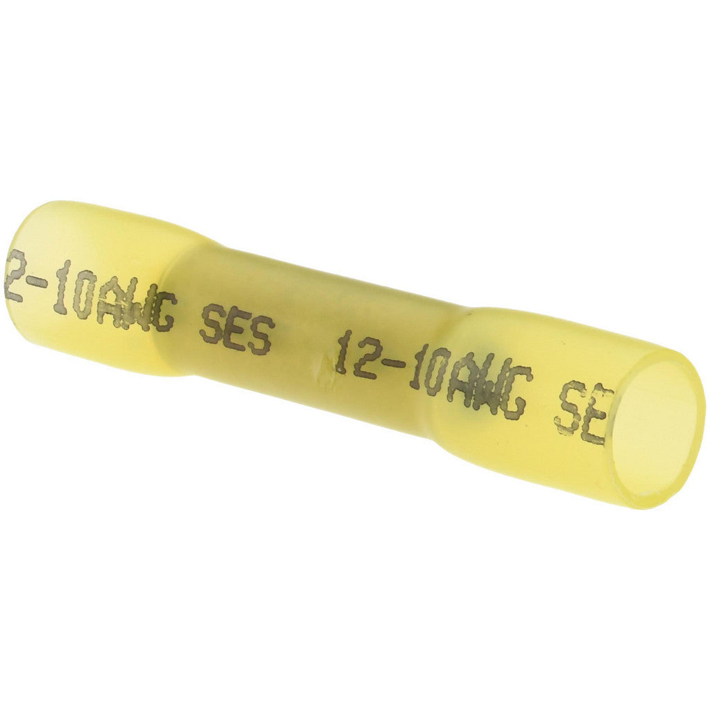 Value Collection - Butt Splice Terminal: Crimp-On, Yellow, 12/10 AWG, Fully Insulated, Heat Shrink & Polyolefin | MSC Industrial Supply Co.