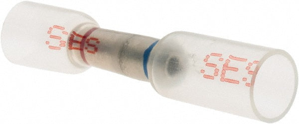 Value Collection - Butt Splice Terminal: Crimp-On, Clear, 22/18 AWG, Fully Insulated, Polyolefin | MSC Industrial Supply Co.