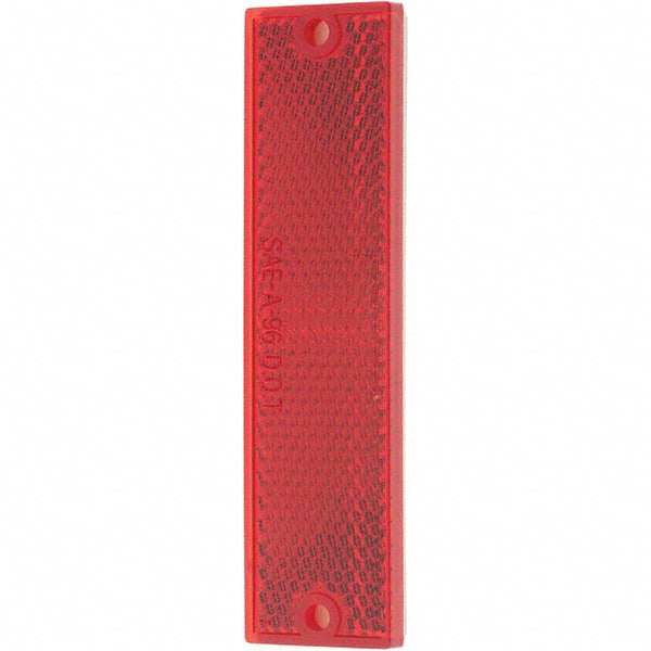 Value Collection - 4-3/8" Long x 1-1/8" Wide, Red Reflector | MSC Industrial Supply Co.