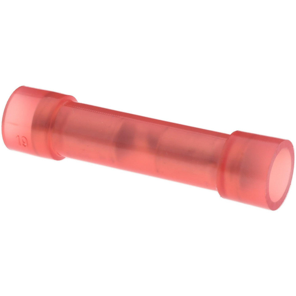 Value Collection - Butt Splice Terminal: Crimp-On, Red, 22/16 AWG, Fully Insulated, Nylon | MSC Industrial Supply Co.