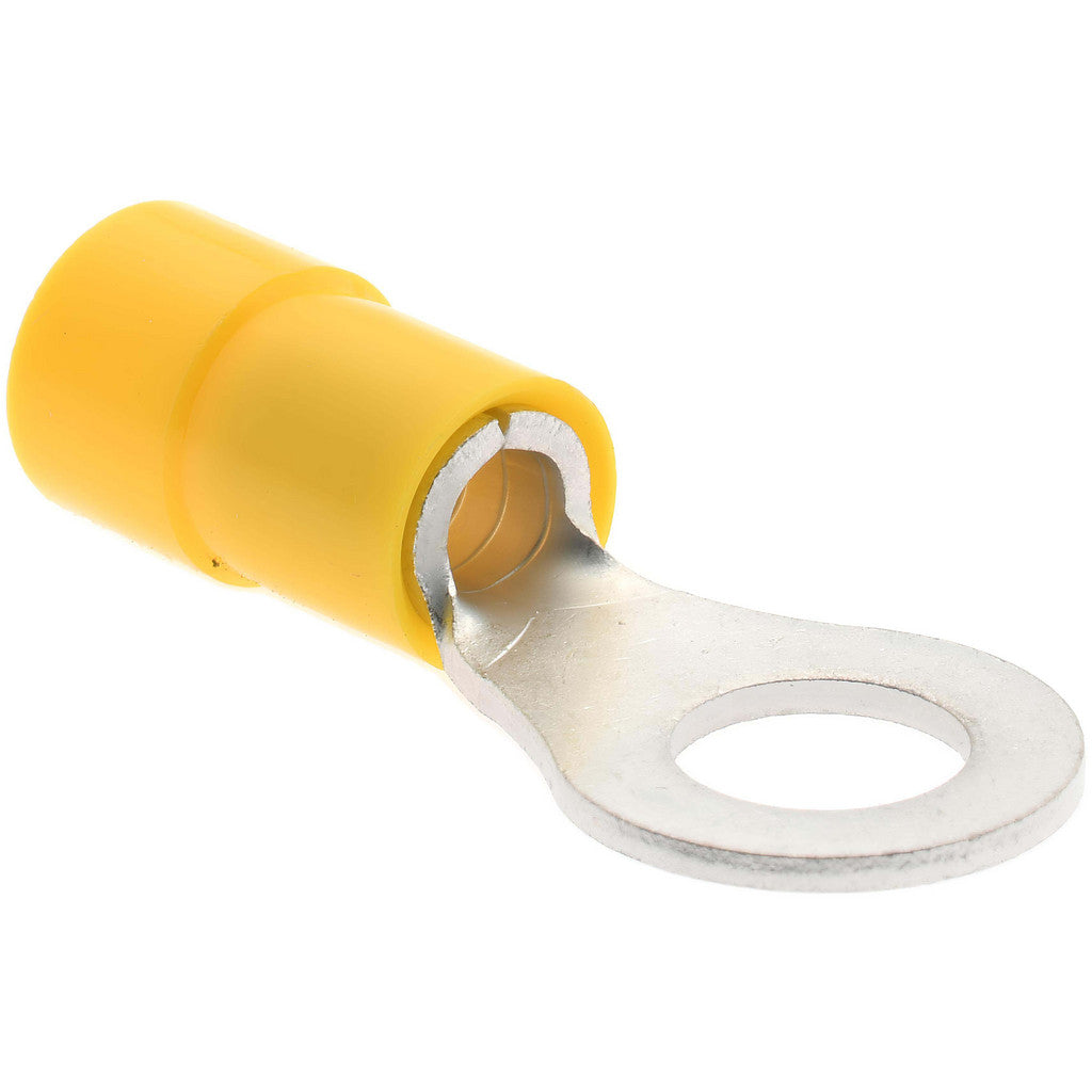 Value Collection - Circular Ring Terminal: 12 to 10 AWG, Crimp Connection, Partially Insulated | MSC Industrial Supply Co.