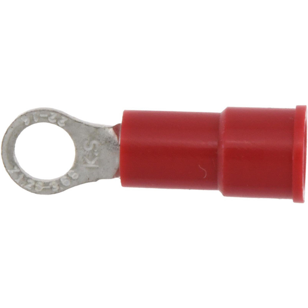 Value Collection - Circular Ring Terminal: 22 to 16 AWG, Crimp Connection, Partially Insulated | MSC Industrial Supply Co.