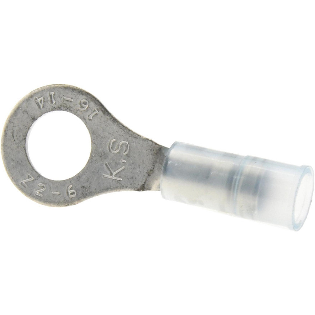 Value Collection - Circular Ring Terminal: 16 to 14 AWG, Crimp Connection, Partially Insulated | MSC Industrial Supply Co.