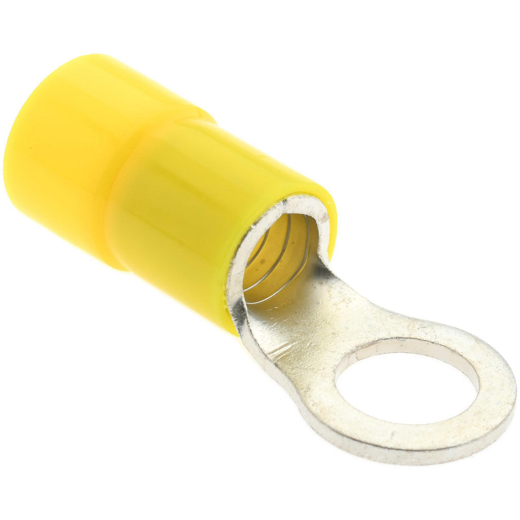 Value Collection - Circular Ring Terminal: 4 AWG, Crimp Connection, Partially Insulated | MSC Industrial Supply Co.