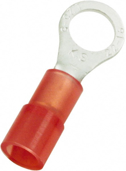 Value Collection - Circular Ring Terminal: 8 AWG, Crimp Connection, Partially Insulated | MSC Industrial Supply Co.