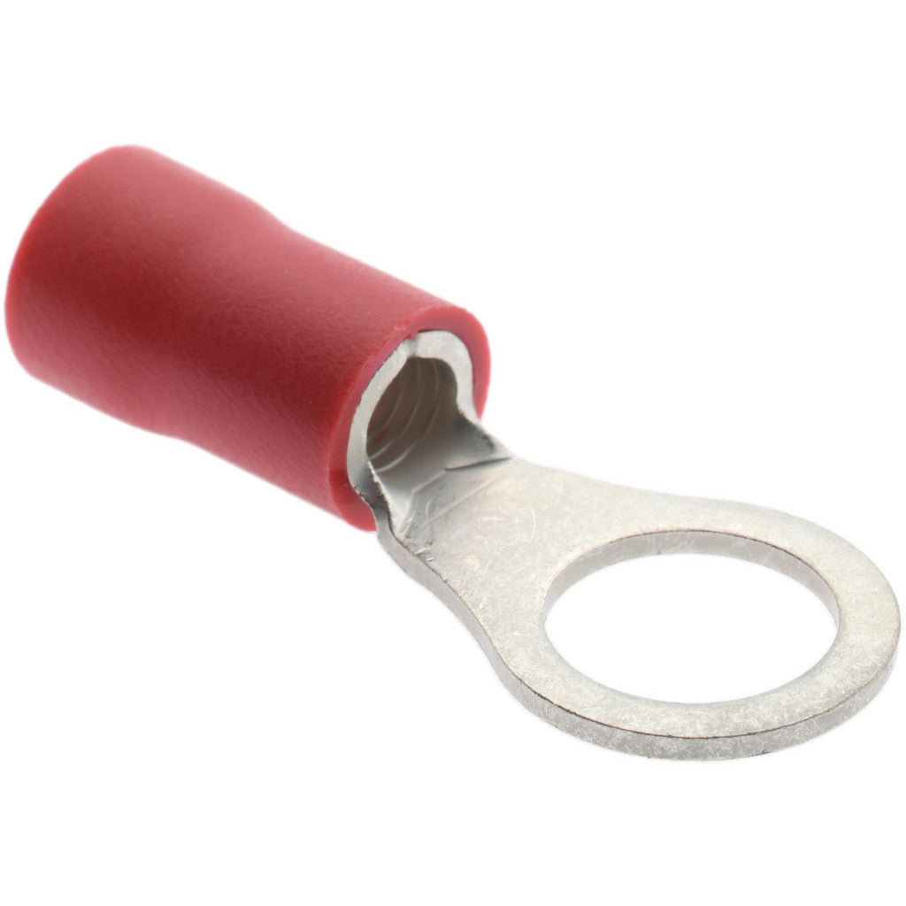 Value Collection - Circular Ring Terminal: 8 AWG, Crimp Connection, Partially Insulated | MSC Industrial Supply Co.