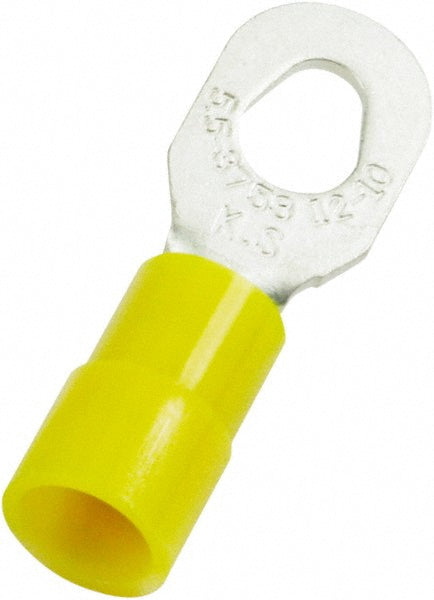 Value Collection - D-Shaped Ring Terminal: 12 to 10 AWG, Crimp Connection, Partially Insulated | MSC Industrial Supply Co.