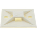 Panduit - White, Nylon, Four Way Cable Tie Mounting Base | MSC Industrial Supply Co.