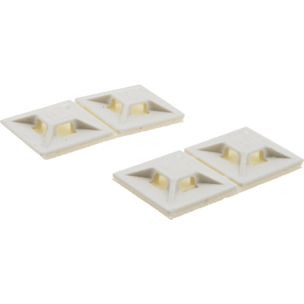 Panduit - White, ABS, Four Way Cable Tie Mounting Base | MSC Industrial Supply Co.