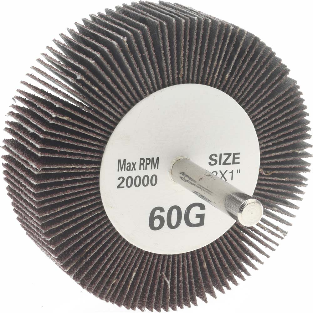 Value Collection - Mounted Flap Wheel: 3" Dia, 1" Face Width, 60 Grit, Aluminum Oxide | MSC Industrial Supply Co.