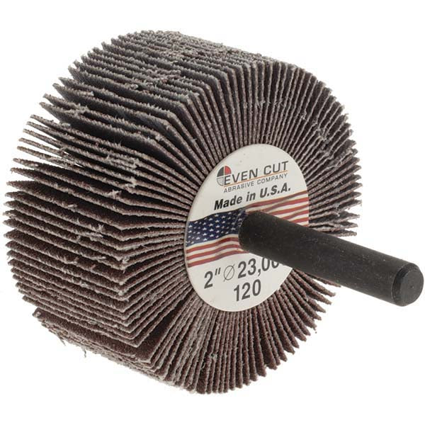 Value Collection - Mounted Flap Wheel: 2" Dia, 1" Face Width, 120 Grit, Aluminum Oxide | MSC Industrial Supply Co.