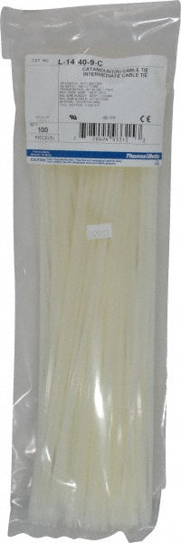 Thomas & Betts - Cable Tie: 14.5" Long, Natural, Nylon, Standard | MSC Industrial Supply Co.
